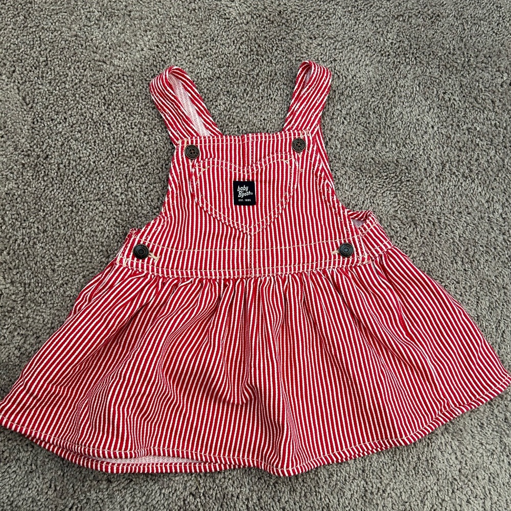Baby Bgosh Red Overall Dress